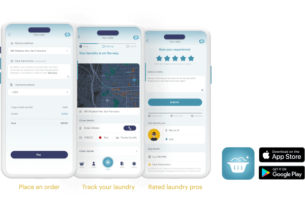 Laundry App Screen Shots